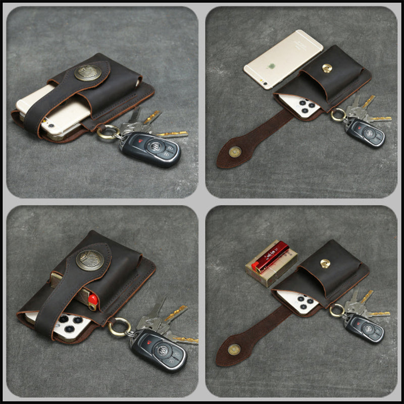 Icone™ BeltPouch: Mehrzweck-GürtelBeutel Aus Leder Im Vintage-Stil