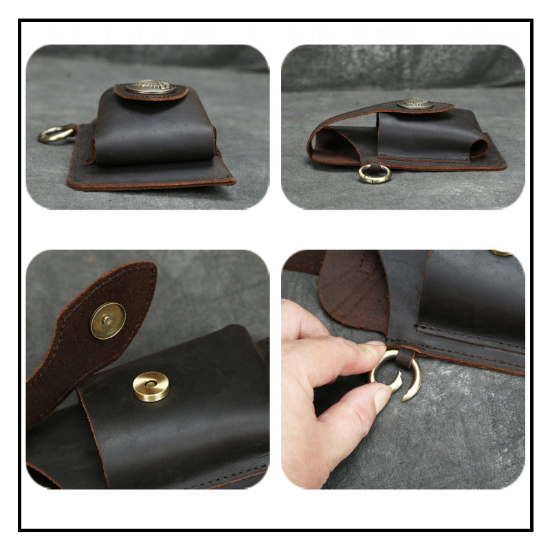 Icone™ BeltPouch: Mehrzweck-GürtelBeutel Aus Leder Im Vintage-Stil