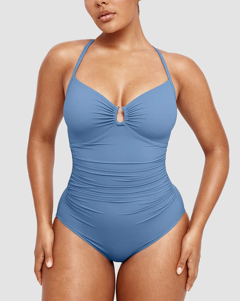 Icone™ ShapingSwimsuit: Elegant Kreuzriemen Am Rücken Figurformend Badeanzug