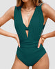 Icone™ HalterSwimsuit: V-Ausschnitt Halter Träger Taille Formend Badeanzug