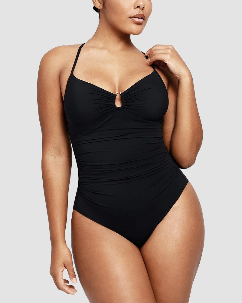 Icone™ ShapingSwimsuit: Elegant Kreuzriemen Am Rücken Figurformend Badeanzug