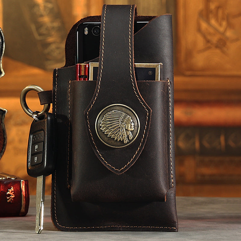 Icone™ BeltPouch: Mehrzweck-GürtelBeutel Aus Leder Im Vintage-Stil