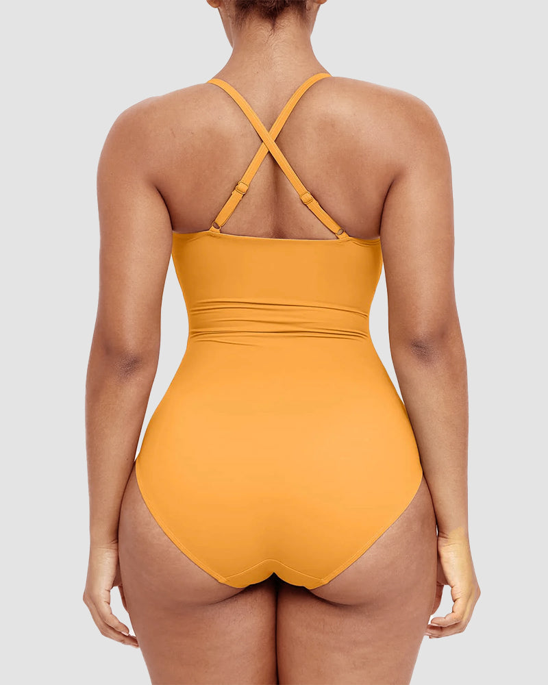 Icone™ ShapingSwimsuit: Elegant Kreuzriemen Am Rücken Figurformend Badeanzug