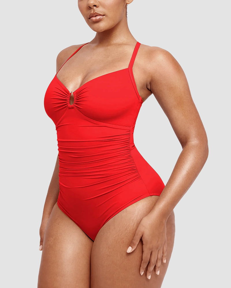 Icone™ ShapingSwimsuit: Elegant Kreuzriemen Am Rücken Figurformend Badeanzug