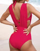 Icone™ HalterSwimsuit: V-Ausschnitt Halter Träger Taille Formend Badeanzug