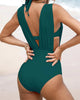 Icone™ HalterSwimsuit: V-Ausschnitt Halter Träger Taille Formend Badeanzug