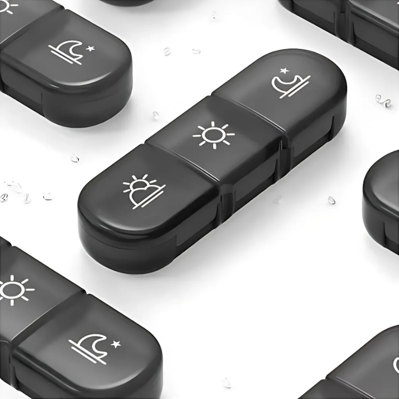 PillOrganizer 1+1 GRATIS: Tragbarer Pillen-Organizer Tägliche Und Wöchentliche Medikamentenaufbewahrung