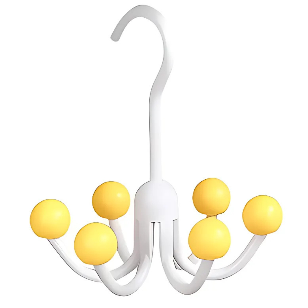 GlideHold® HangerHooks: 360° Drehbar 6 Haken Schrankorganizer Bügel