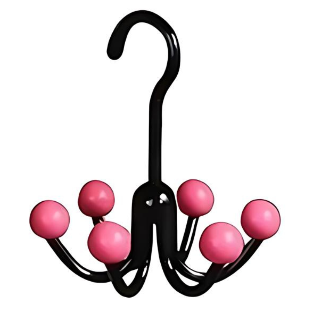 GlideHold® HangerHooks: 360° Drehbar 6 Haken Schrankorganizer Bügel