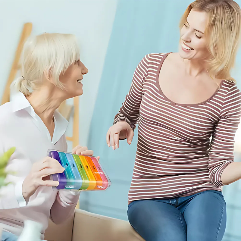 PillOrganizer 1+1 GRATIS: Tragbarer Pillen-Organizer Tägliche Und Wöchentliche Medikamentenaufbewahrung