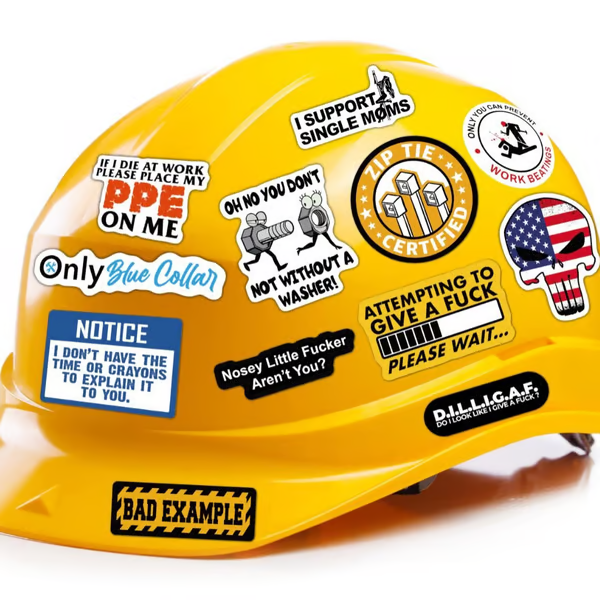 FunnyStickers: Lustig Blau Kragen Wasserdicht Aufkleber Packung