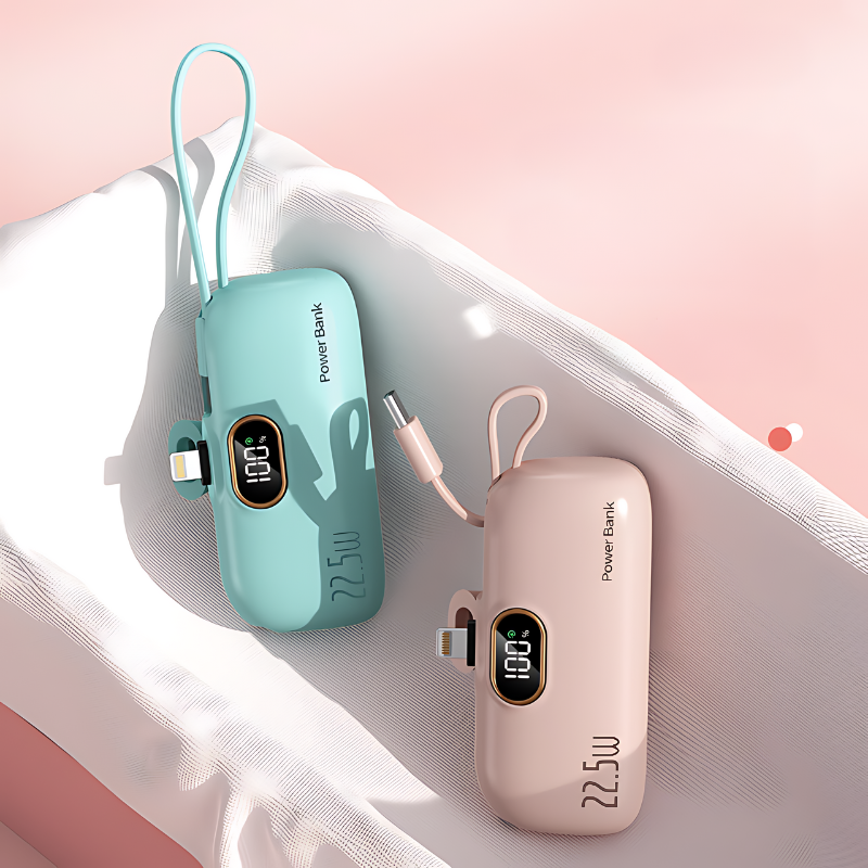 MiniCharge -  Modern Stilvoll Tragbar Dual Port Mini Leistung Bank