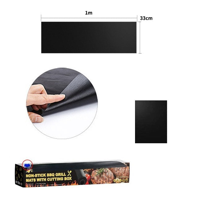 Globetrek° GrillMat – Antihaft BBQ Grill Matten Mit Leicht Schneidbarer Schachtel
