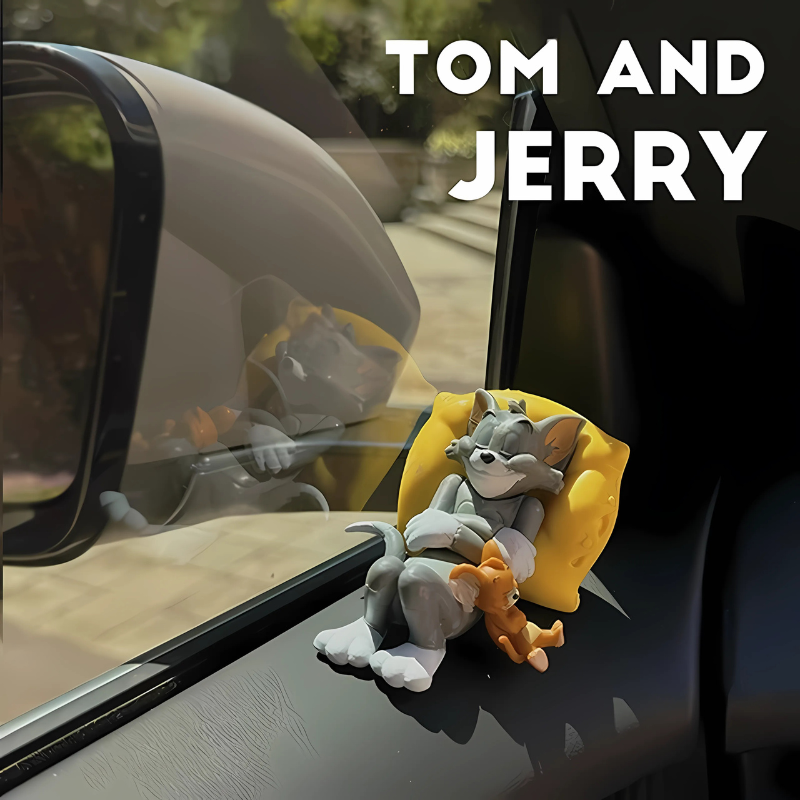 CarCharm 1+1 GRATIS: Tom Und Jerry Verspieltes Armaturenbrett-Ornament