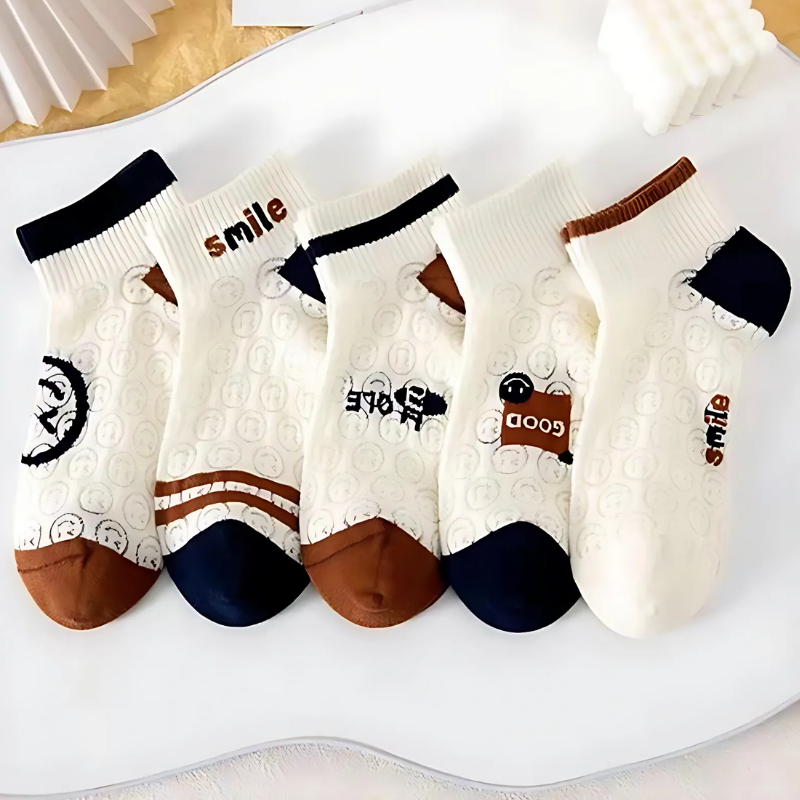 Happy™ MeshSocks: Atmungsaktiv Bequem Spaß Design Mesh Knöchelsocken