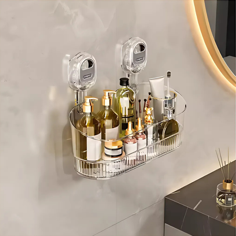 GlideHold® OrganizerRack: Organisator Lagerregal Mit Wasser Abfluss Loch