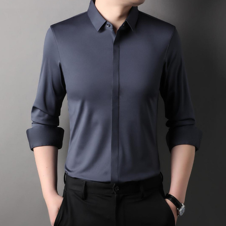 Icone™ StretchLongsleeve: Herren Knitterfrei Stretch Langarmshirt