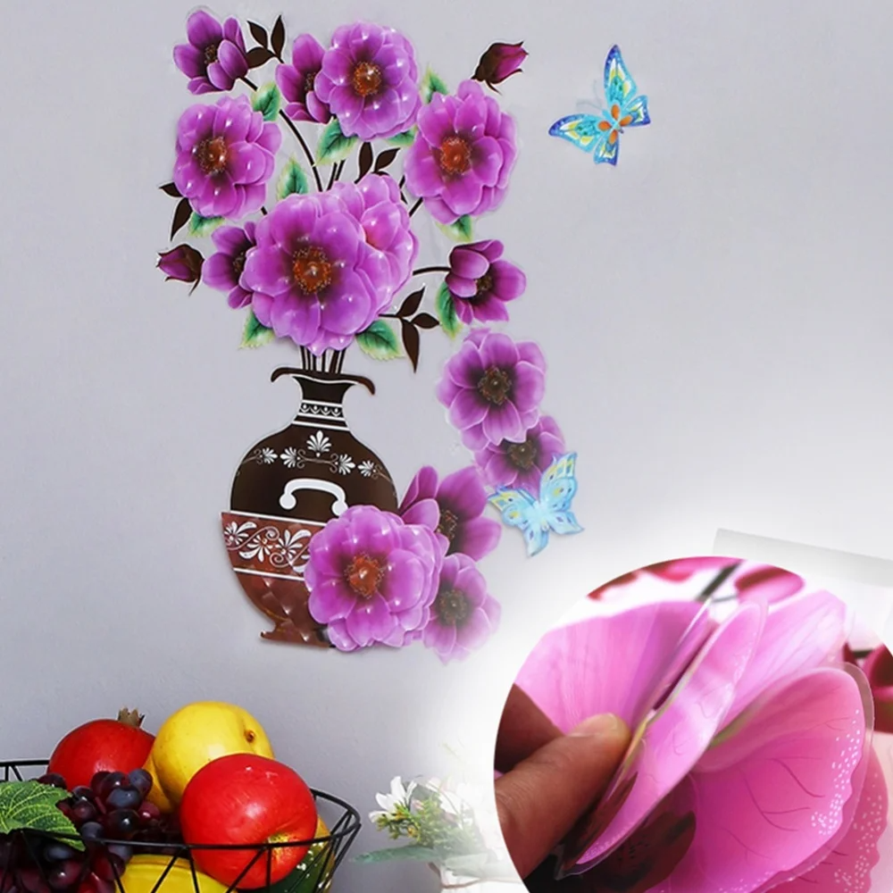 FloralSticker 2+2 GRATIS: Elegant Haus Dekor Selbstklebend Blumen Aufkleber