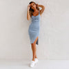 Icone™ DenimDress: Denim-Kleid Mit Schlitz Und Verstellbaren Trägern