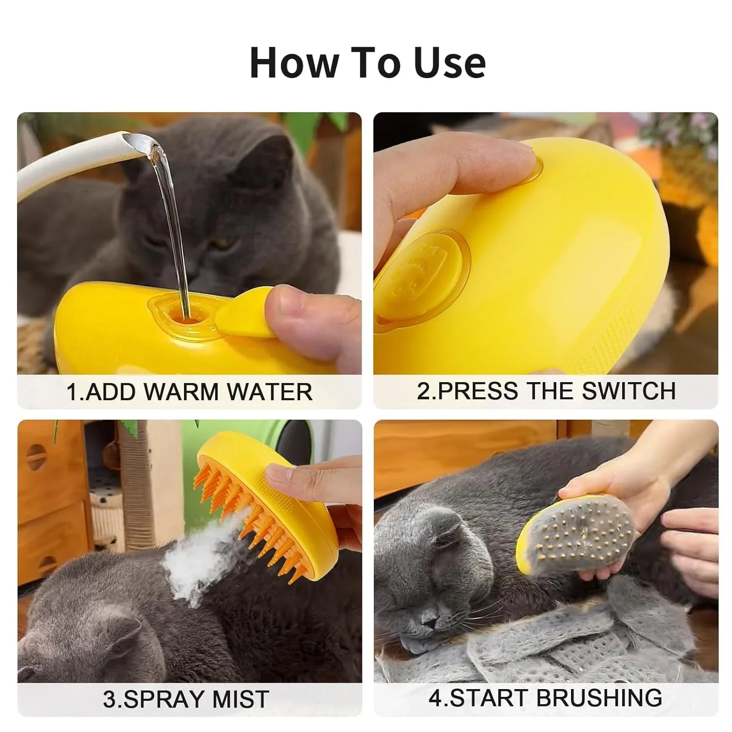 DogCatFri™ SteamBrush: Dampf Haustier Grooming Bürste