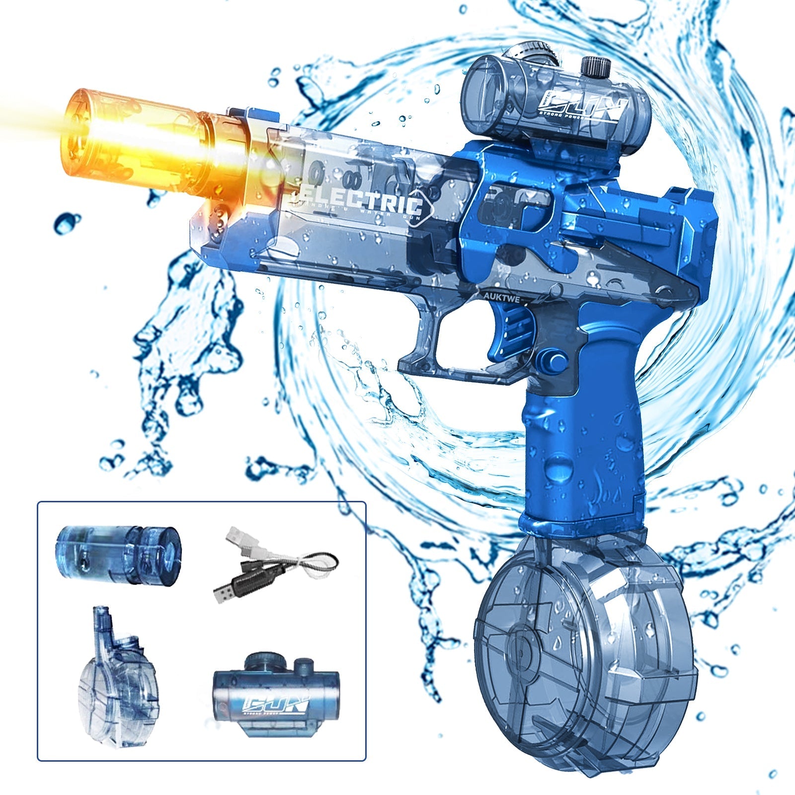Kletshuts™ WaterGun: Weitwurf Schießen Elektrisch Wasserpistole