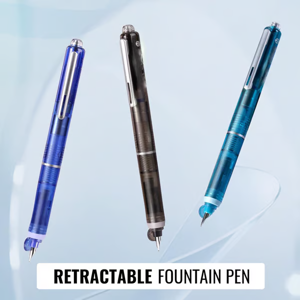 FountainPen - Einziehbarer Und Nachfüllbarer Füllfederhalter Mit Tintenpatronen