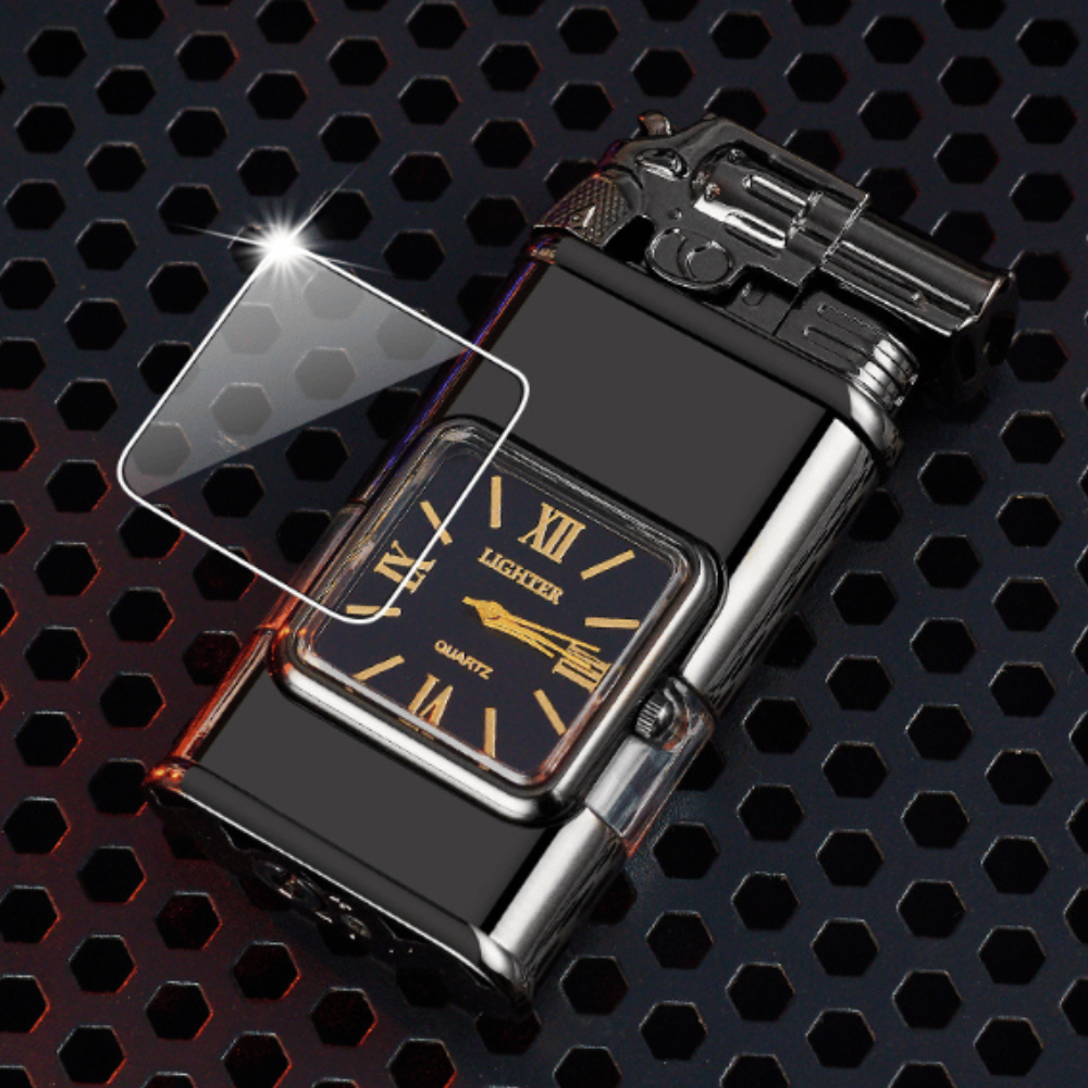 WatchLighter: Vintage Inspiriert Multifunktional Doppelt Flamme Uhr Feuerzeug