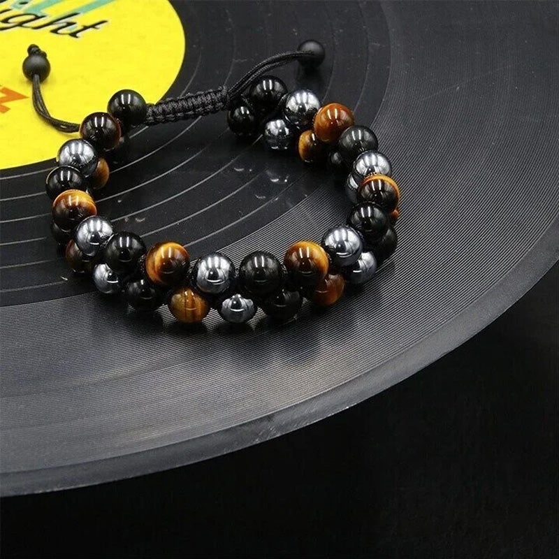 Jewelance™  ProtectionBracelet 1+1 GRATIS: Doppellagig Tigerauge Schutz Armband