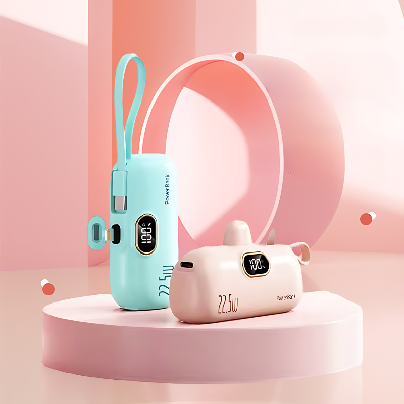 MiniCharge -  Modern Stilvoll Tragbar Dual Port Mini Leistung Bank