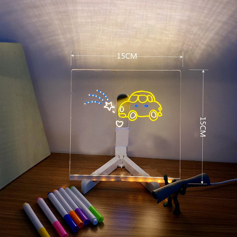 Kletshuts™ NoteBoard: LED-Lampe Acryl Notiz Und Zeichenbrett
