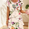 Icone™ SpringDress: Damen Frühlings Blumen Kaskaden Elegantes Kleid