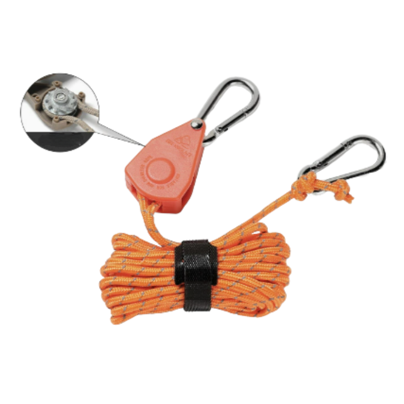 CampingRope - Verstellbares Flaschenzug Camping Seil