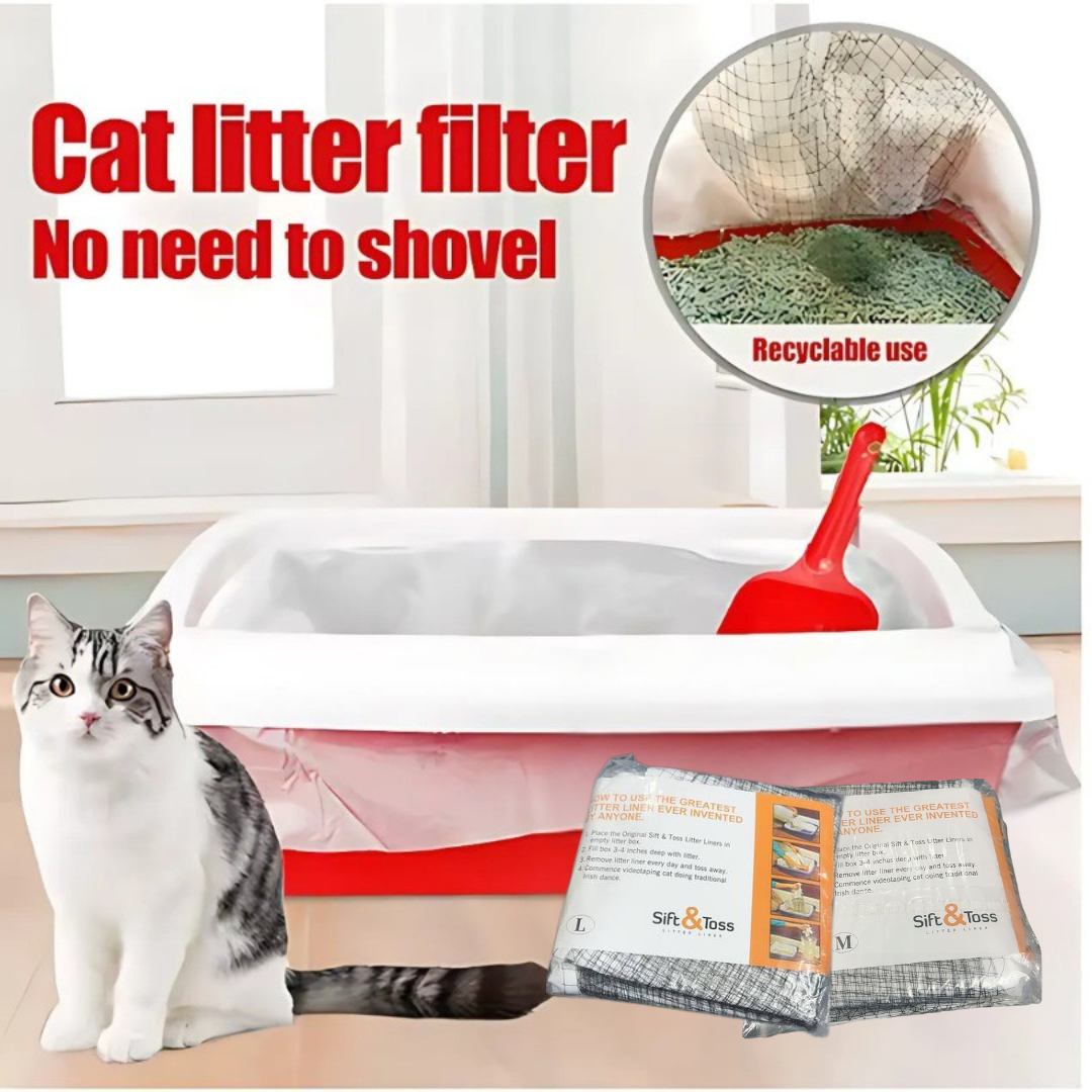 Catfri® WasteFilter 1+1 GRATIS: Wiederverwendbare Katzenstreu-Einlagen Für Abfall Entfernung
