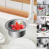Globetrek° SinkStrainer 1+1 GRATIS: Edelstahl Filter Schwanenstil Spülbecken-Sieb
