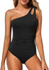 Icone™ StylishSwimsuit: Seitlich Träger Ein Schulter Stil Kurve Passform Badeanzug