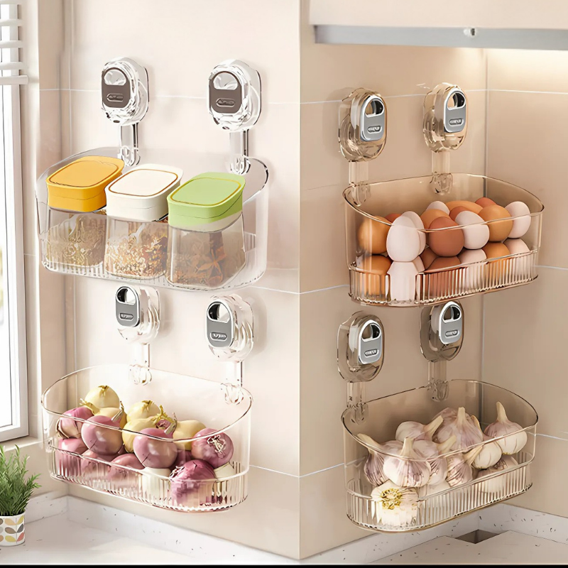 GlideHold® OrganizerRack: Organisator Lagerregal Mit Wasser Abfluss Loch