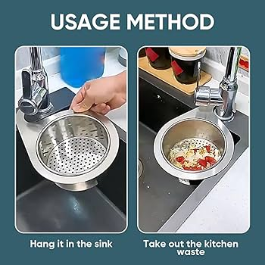 Globetrek° SinkStrainer 1+1 GRATIS: Edelstahl Filter Schwanenstil Spülbecken-Sieb