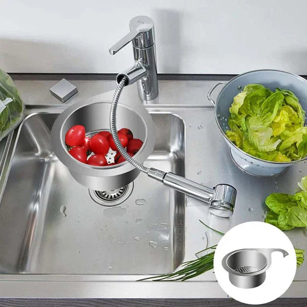 Globetrek° SinkStrainer 1+1 GRATIS: Edelstahl Filter Schwanenstil Spülbecken-Sieb