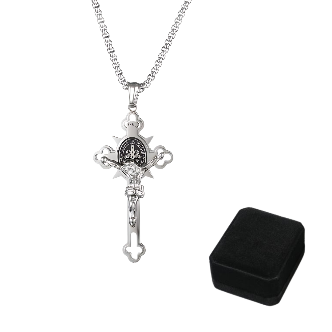 Jewelance™ CrossProtection 1+1 GRATIS: Spiritueller Schutz Kreuz-Anhänger Halskette Mit Geschenkbox