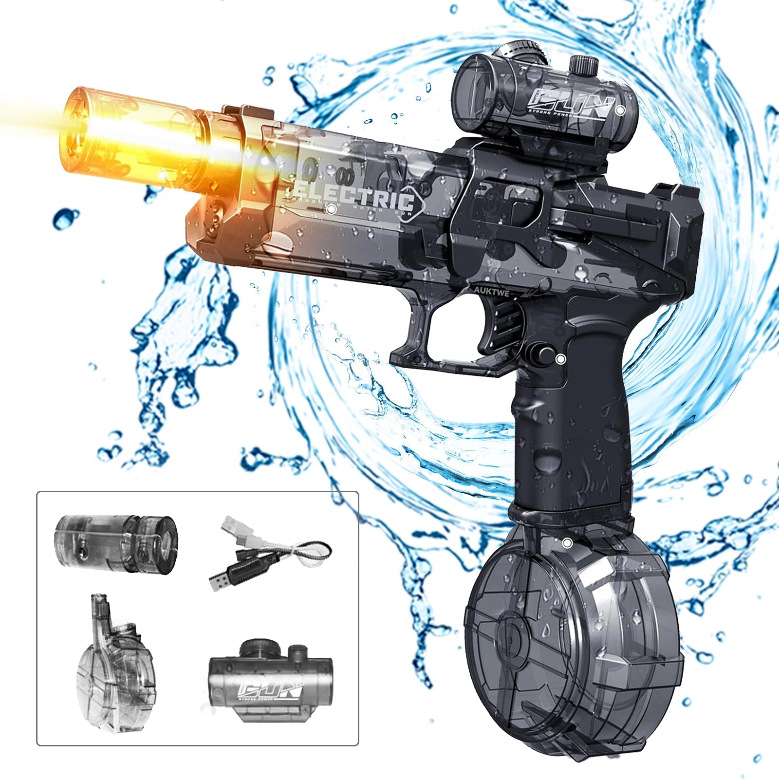 Kletshuts™ WaterGun: Weitwurf Schießen Elektrisch Wasserpistole