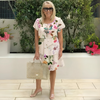 Icone™ SpringDress: Damen Frühlings Blumen Kaskaden Elegantes Kleid