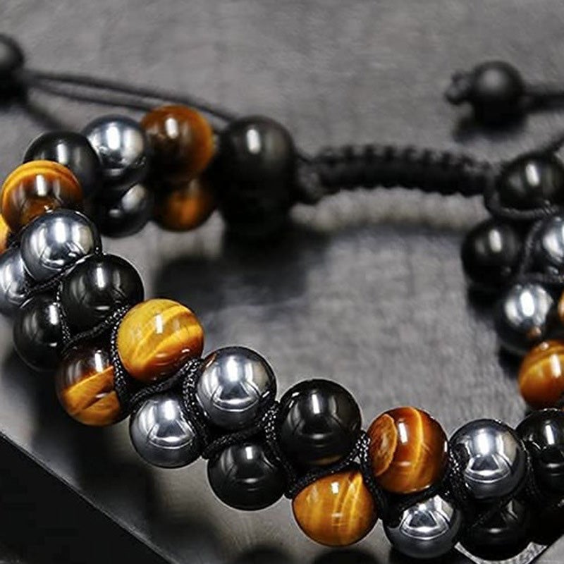 Jewelance™  ProtectionBracelet 1+1 GRATIS: Doppellagig Tigerauge Schutz Armband
