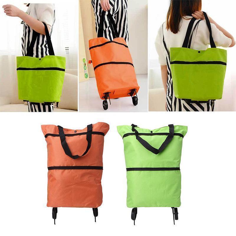 Icone™ GroceryBag 1+1 GRATIS: Große Einkaufstasche Mit Faltbaren Rädern