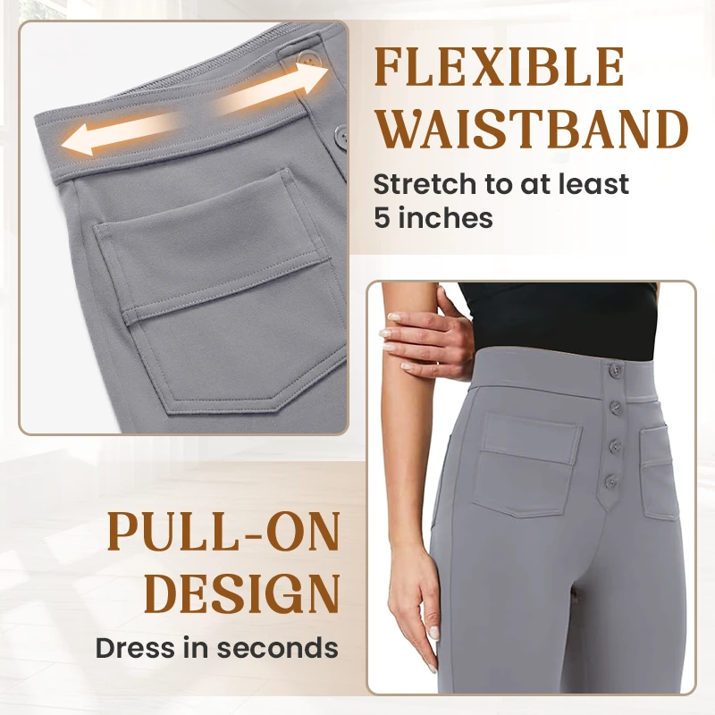 Icone™ FlexTrousers: Hoher Taillenbund Ganztägiger Komfort Flexible Hose