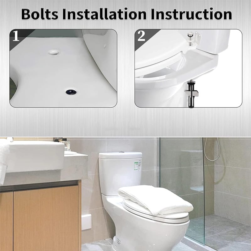 Globetrek° ToiletBolt 1+1 Set GRATIS: Hochleistungs- Toilettensitz Verriegelungsbolzen Und Schrauben-Set