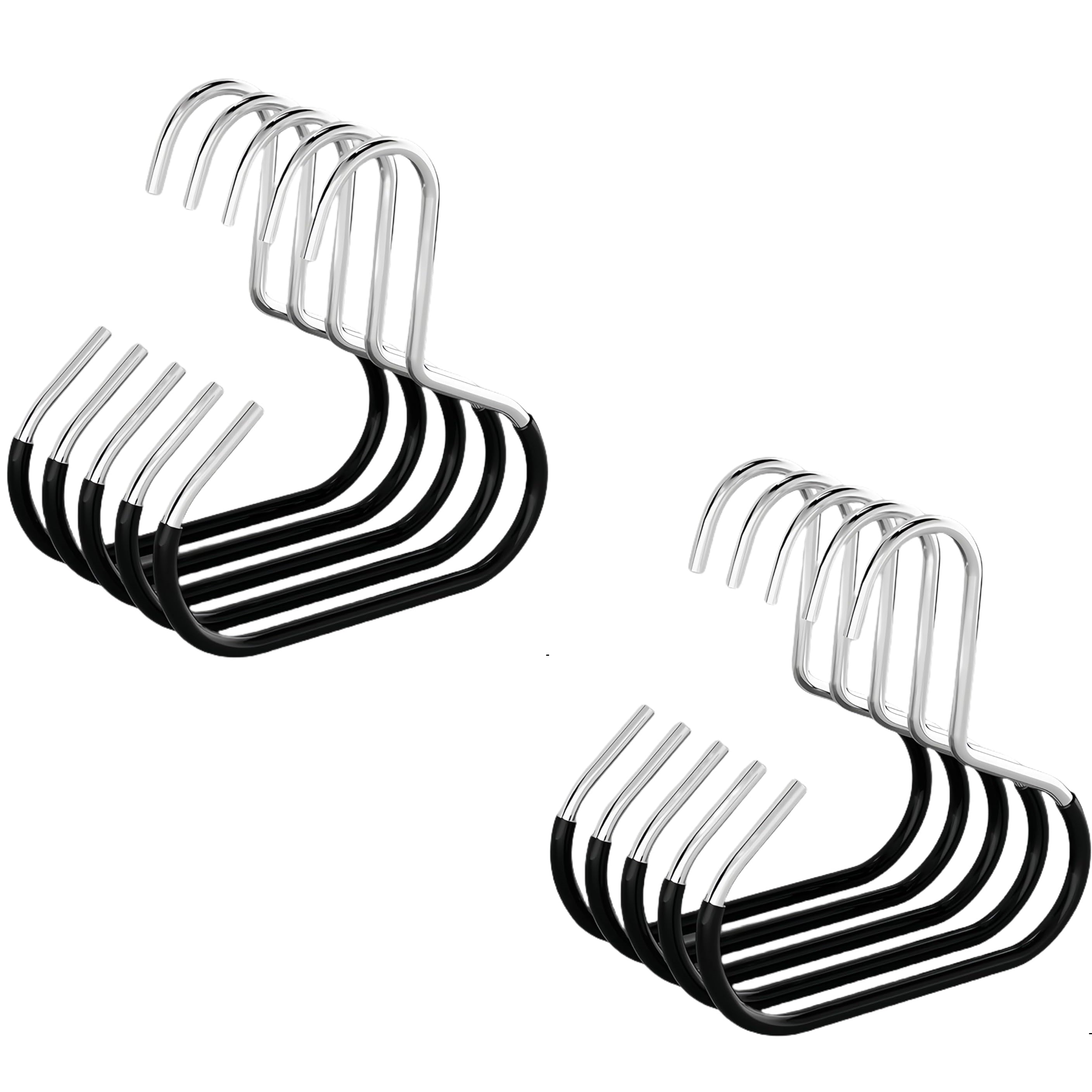 GlideHold® ClosetRing 10+10 GRATIS: Offener Ring Platzsparer Schrank Kleiderbügel