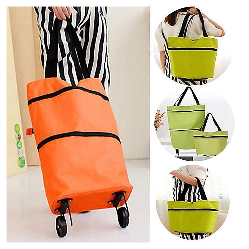 Icone™ GroceryBag 1+1 GRATIS: Große Einkaufstasche Mit Faltbaren Rädern