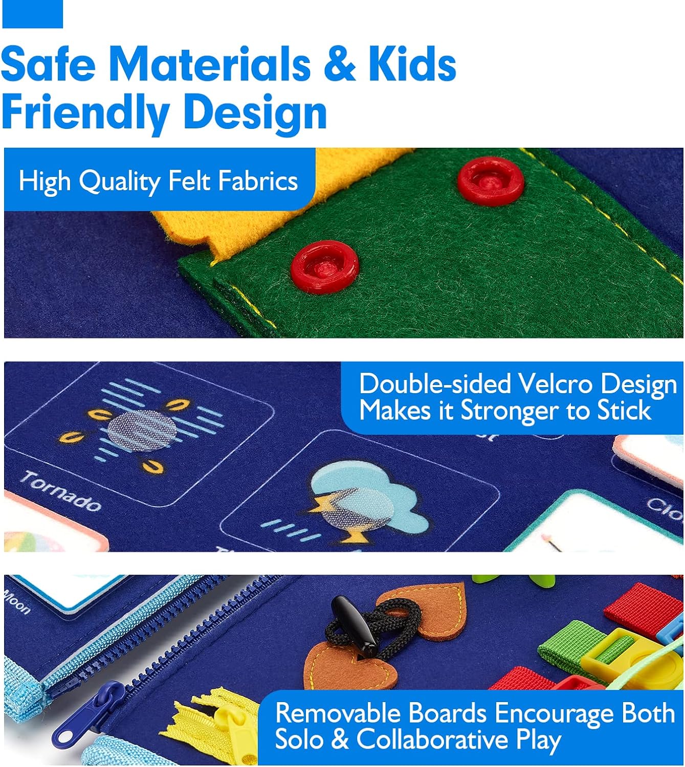 Kletshuts™ BusyBoard: Sinnlich Feinmotorik Fähigkeiten Montessori Pädagogisch Beschäftigungsbrett