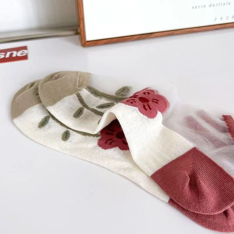 Happy™ MeshSocks: Atmungsaktiv Bequem Spaß Design Mesh Knöchelsocken