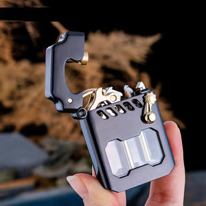 PowerLighter - Leistungsstarker, Moderner Design Winddichter Metallfeuerzeug